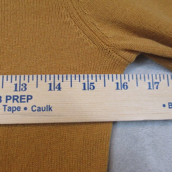 Hayden Womens Cashmere Crew Neck Long Sleeve Pullover Sweater Mustard Yellow XS - Picture 5 of 7